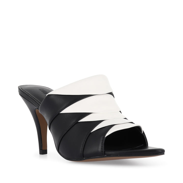 AMA - BLACK WHITE SOFT LEATHER