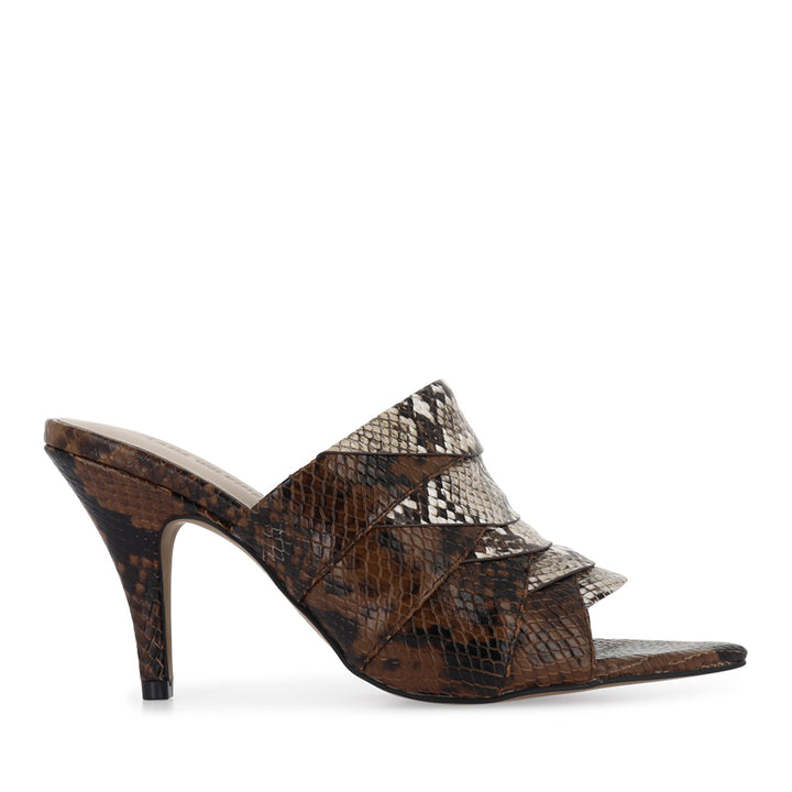 AMA - BROWN BEIGE SNAKE LEATHER