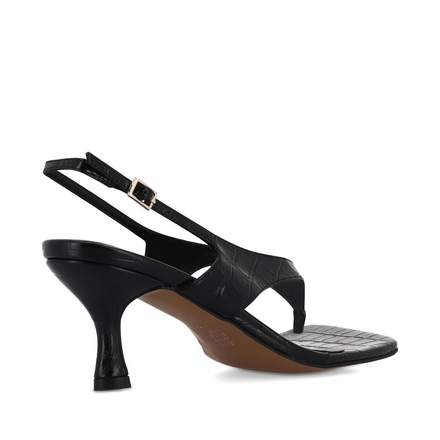 CHRISTINA - BLACK CROC EMBOSSED LEATHER