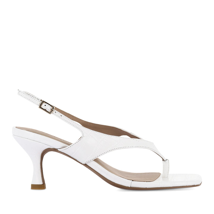 CHRISTINA - WHITE CROC EMBOSSED LEATHER