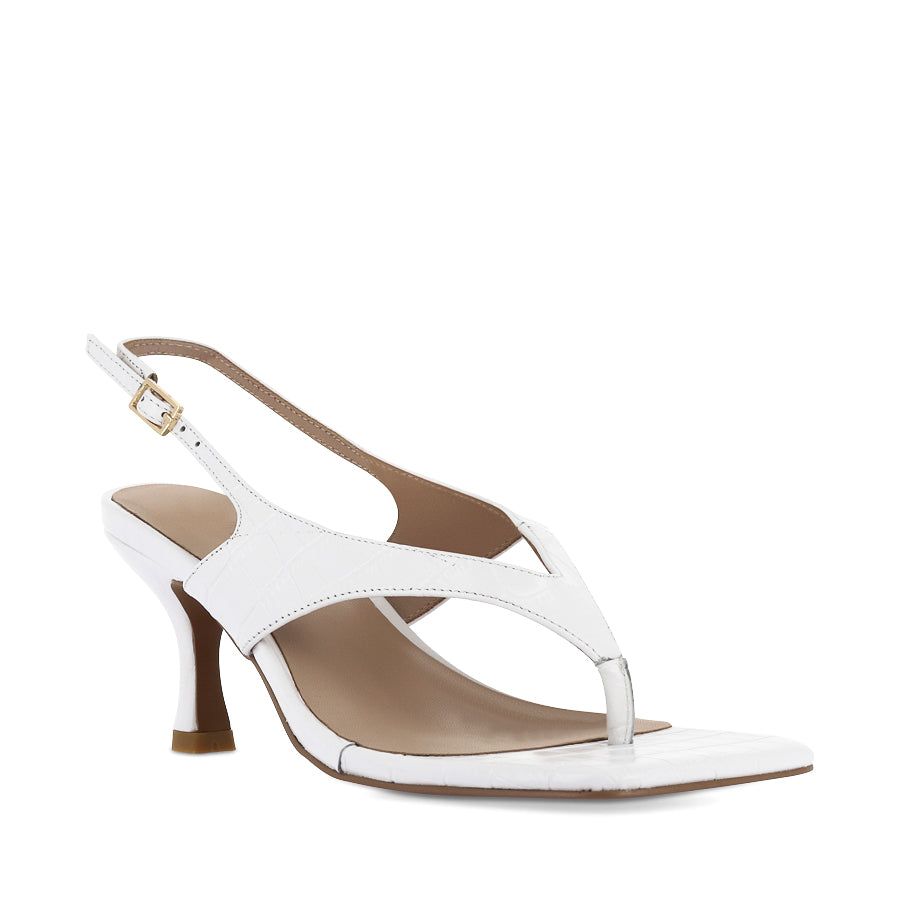 CHRISTINA - WHITE CROC EMBOSSED LEATHER