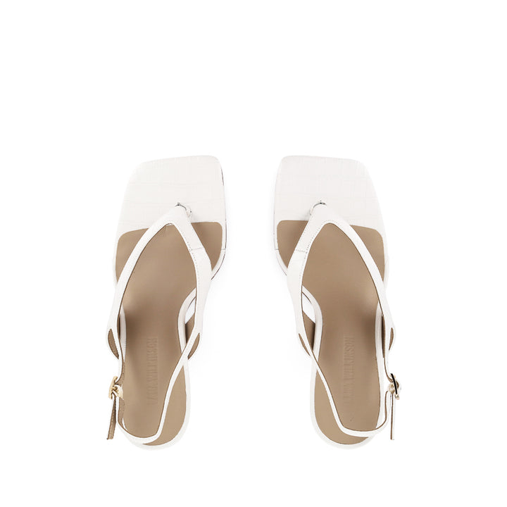 CHRISTINA - WHITE CROC EMBOSSED LEATHER