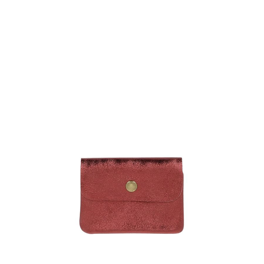 COIN PURSE - METALLIC BORDEAUX