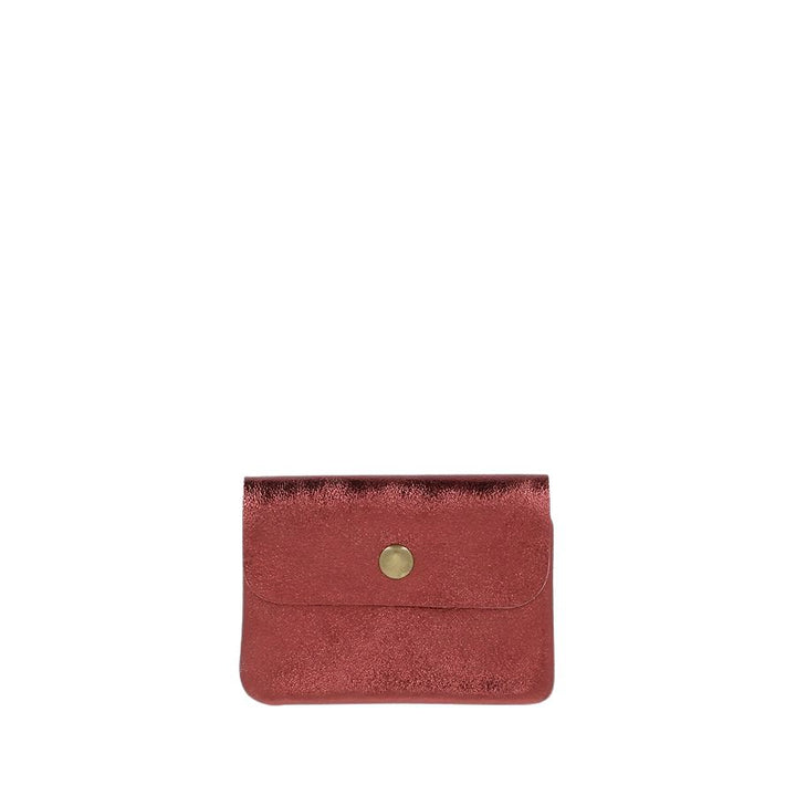 COIN PURSE - METALLIC BORDEAUX