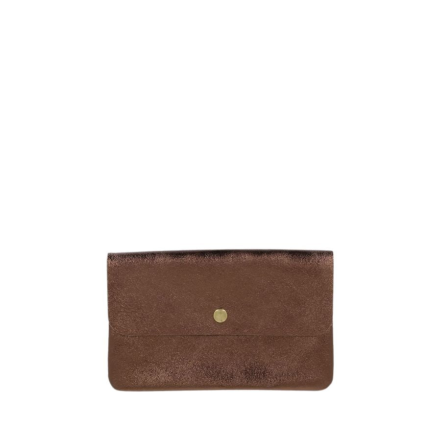 LINE METALLIC LEATHER CLUTCH CROSSBODY - COCO