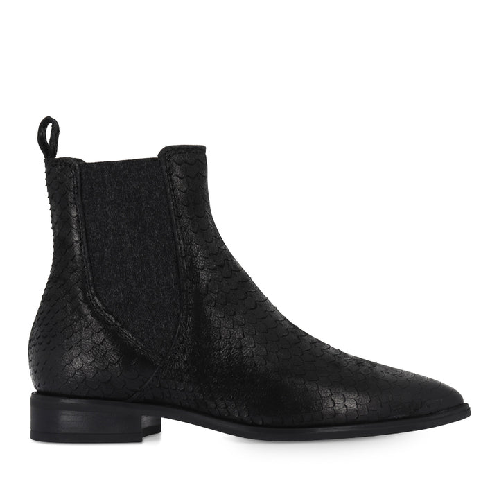 CLEO - BLACK REPTILE LEATHER