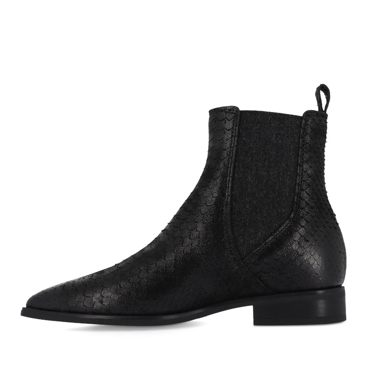 CLEO - BLACK REPTILE LEATHER