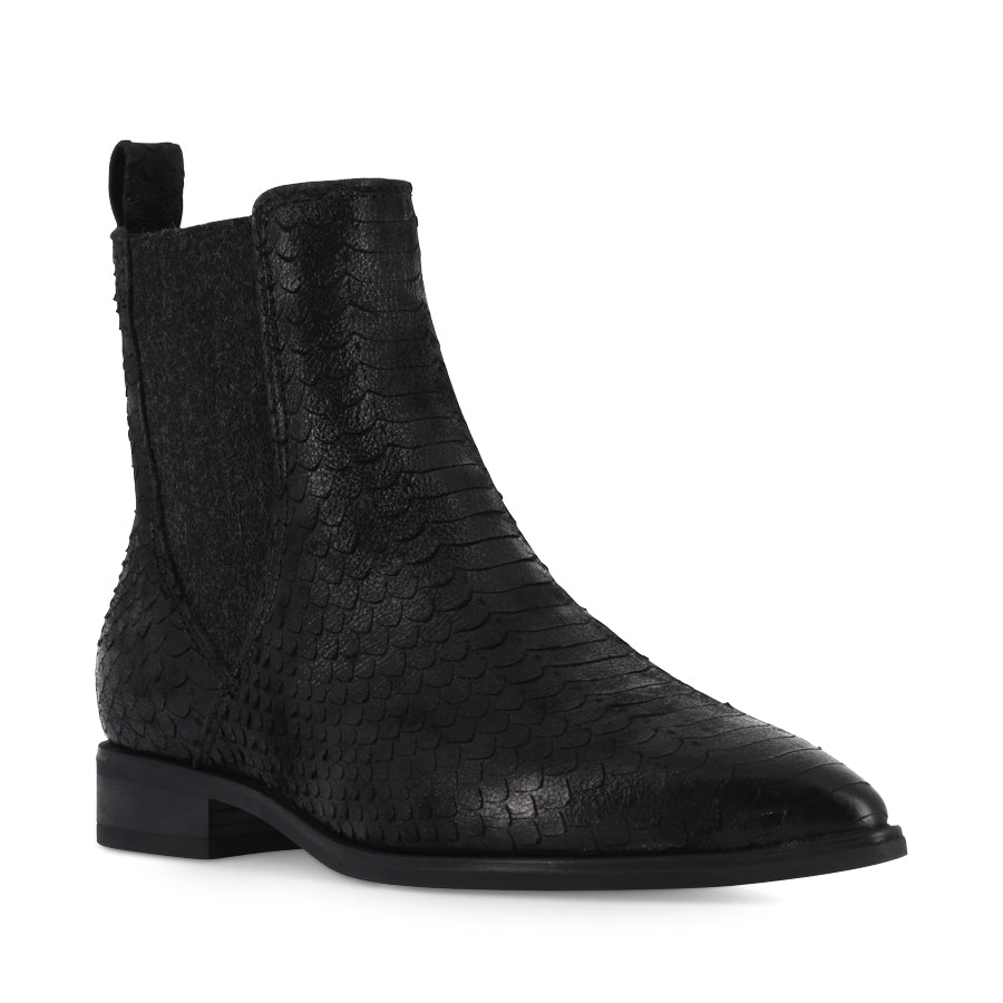 CLEO - BLACK REPTILE LEATHER