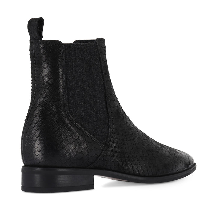 CLEO - BLACK REPTILE LEATHER