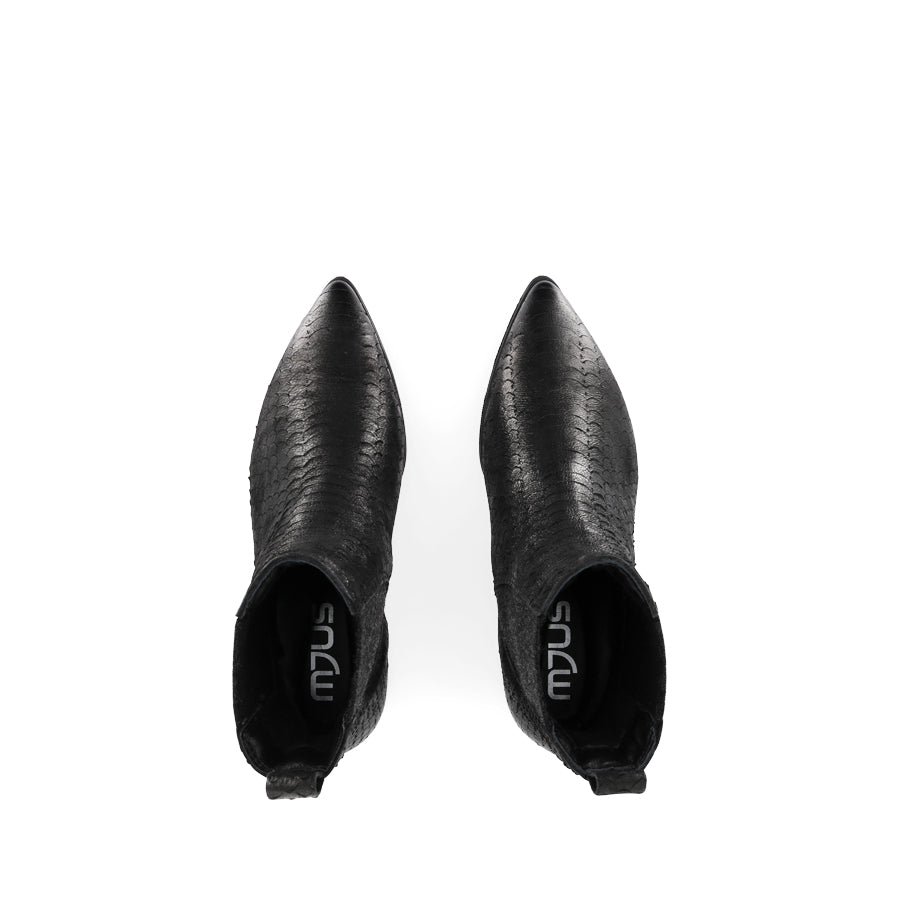 CLEO - BLACK REPTILE LEATHER