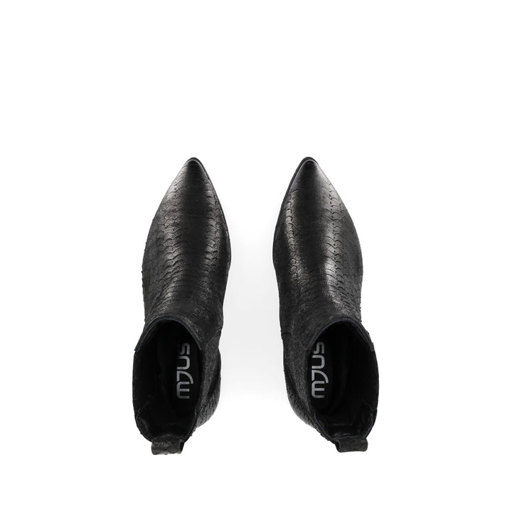 CLEO - BLACK REPTILE LEATHER