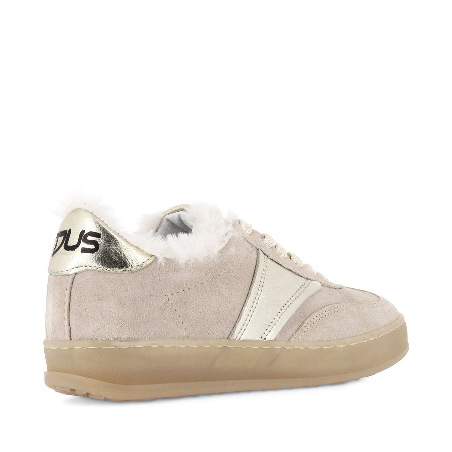 TILLY - LIGHT TAUPE SUEDE/FUR