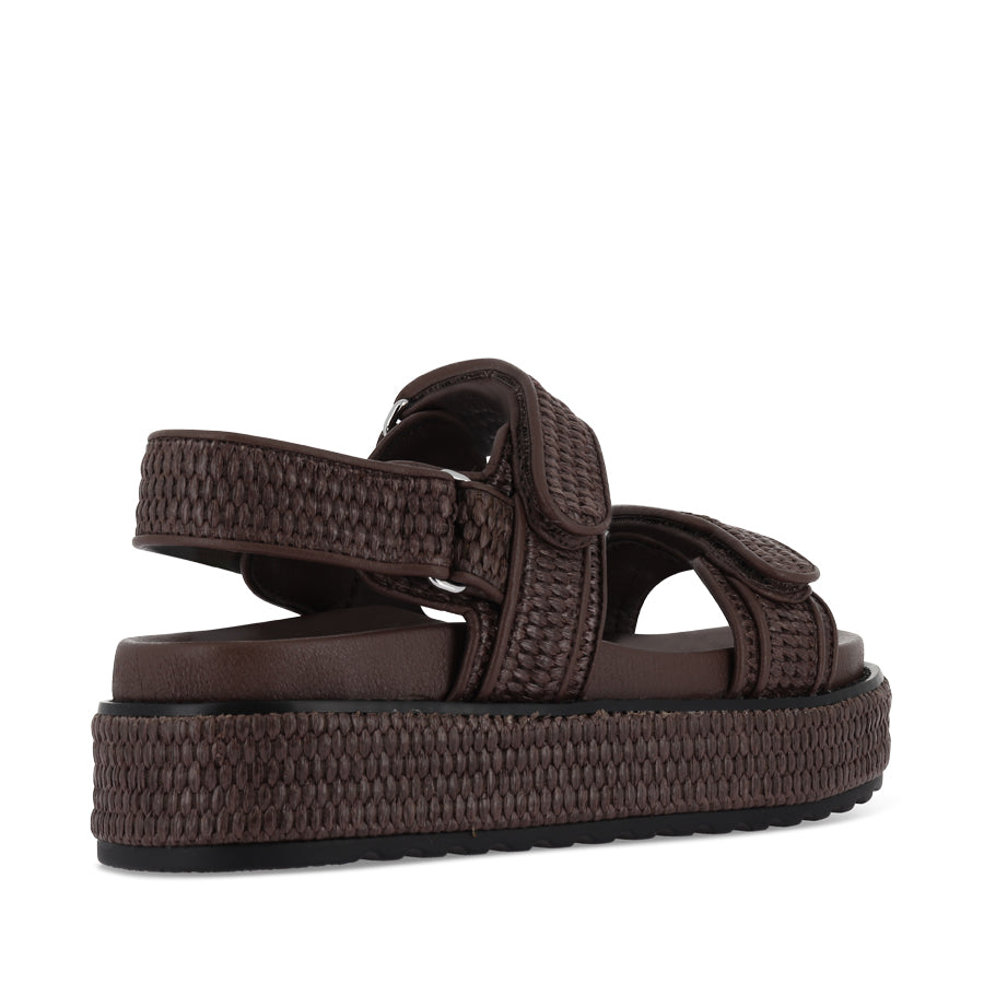 BRIDGETT - CHOCOLATE WOVEN LEATHER