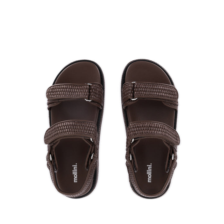 BRIDGETT - CHOCOLATE WOVEN LEATHER