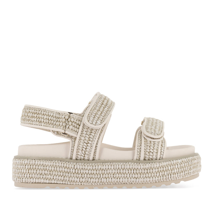 BRIDGETT - CREAM WOVEN LEATHER
