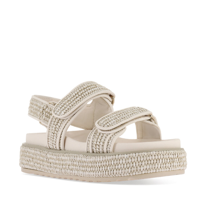 BRIDGETT - CREAM WOVEN LEATHER