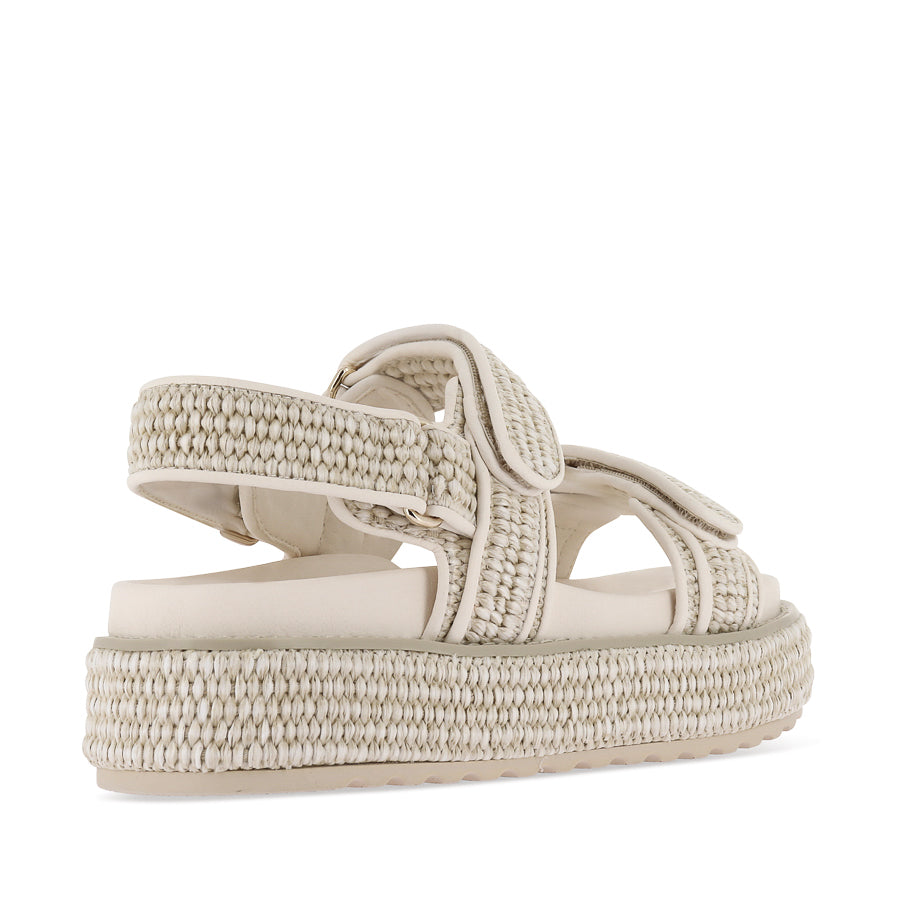 BRIDGETT - CREAM WOVEN LEATHER