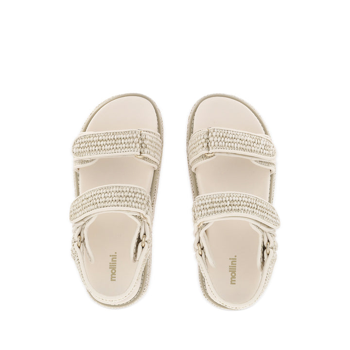 BRIDGETT - CREAM WOVEN LEATHER
