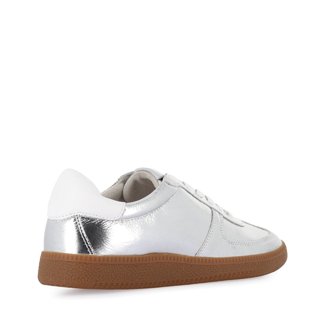 DARI - SILVER/GUM SHRUNKEN LEATHER