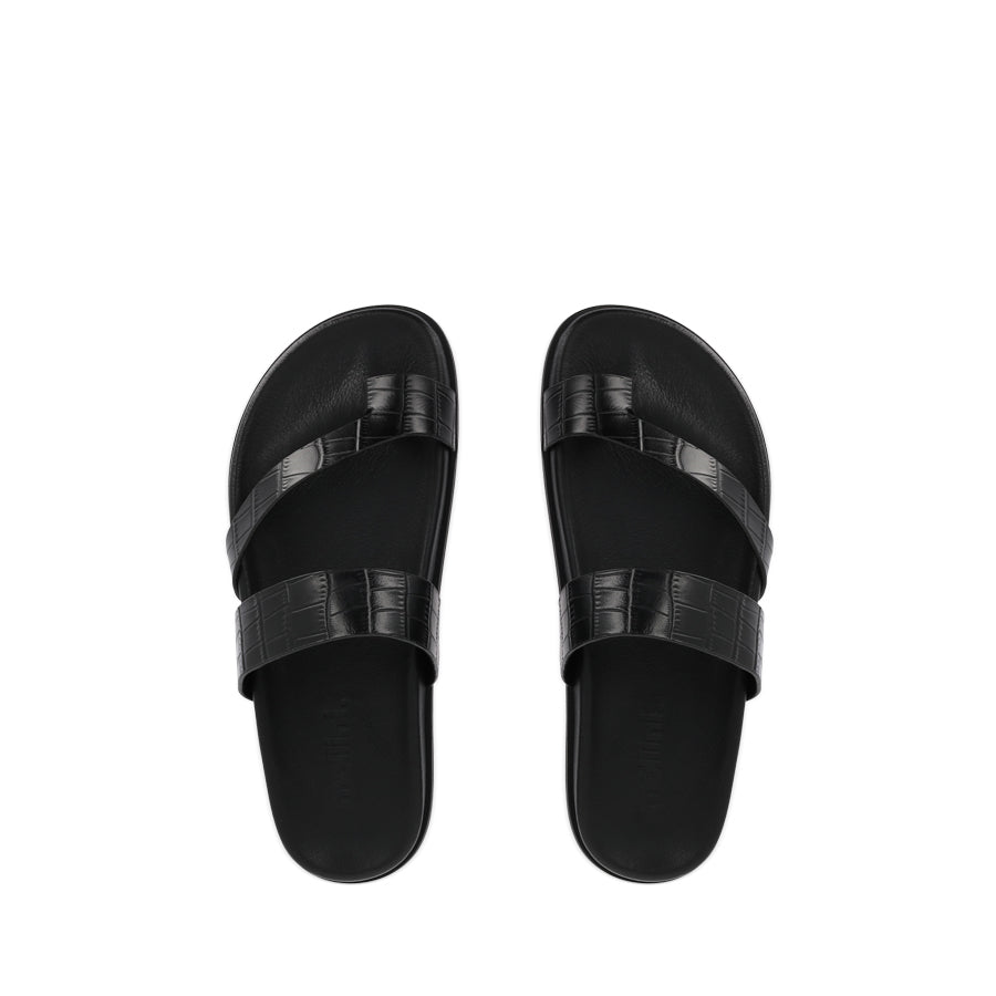 HAULEN - BLACK CROC LEATHER