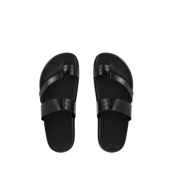 HAULEN - BLACK CROC LEATHER