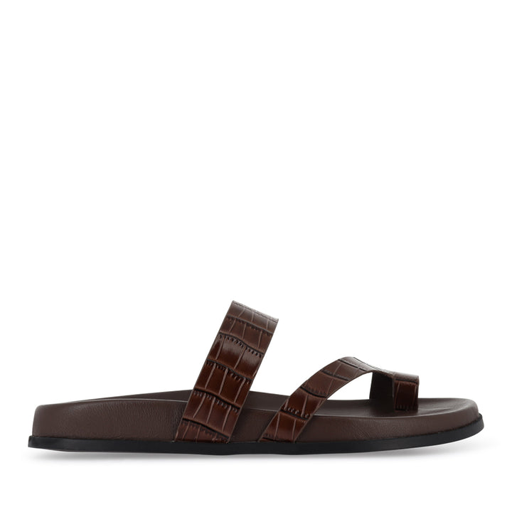 HAULEN - CHOC BLACK CROC LEATHER