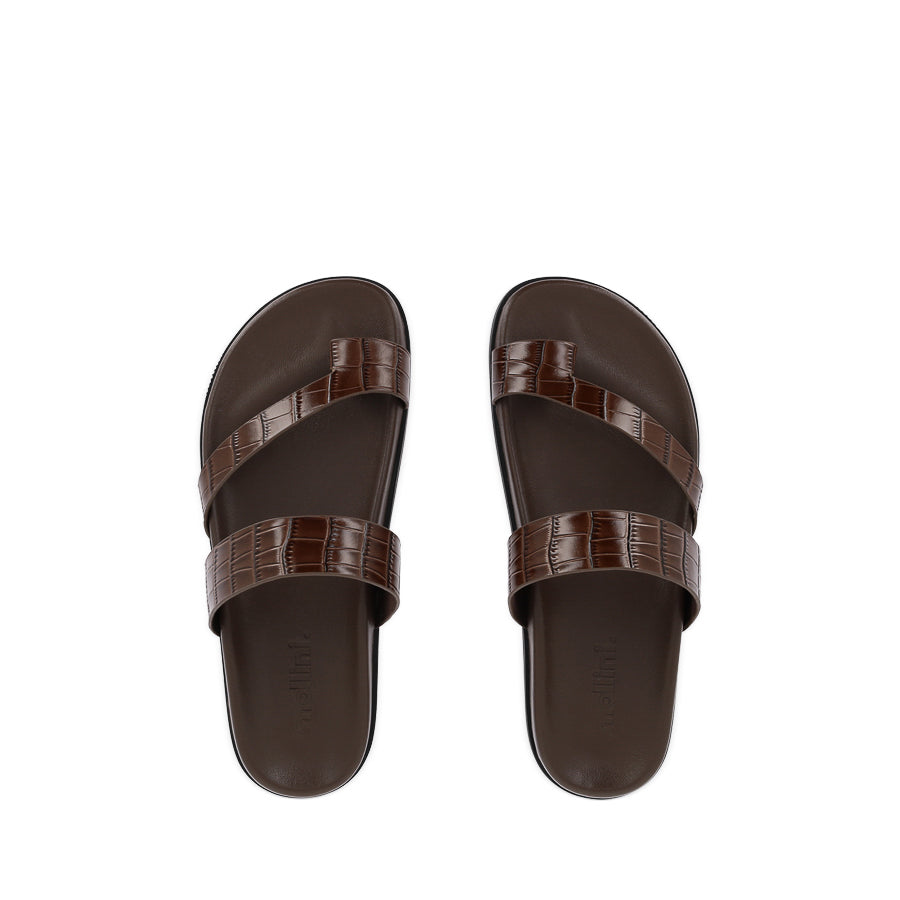 HAULEN - CHOC BLACK CROC LEATHER