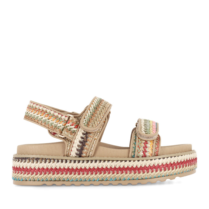 BRIDGETT - NATURAL MULTI WOVEN LEATHER