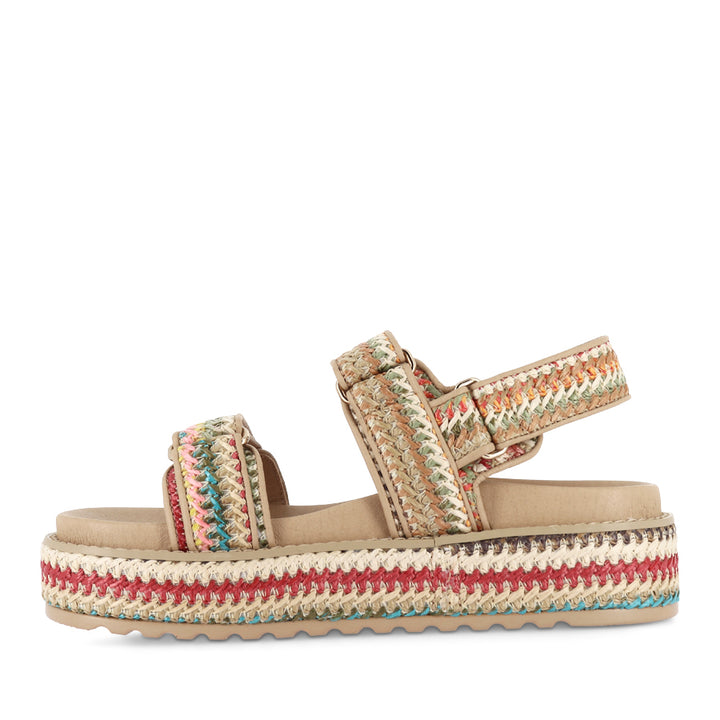 BRIDGETT - NATURAL MULTI WOVEN LEATHER