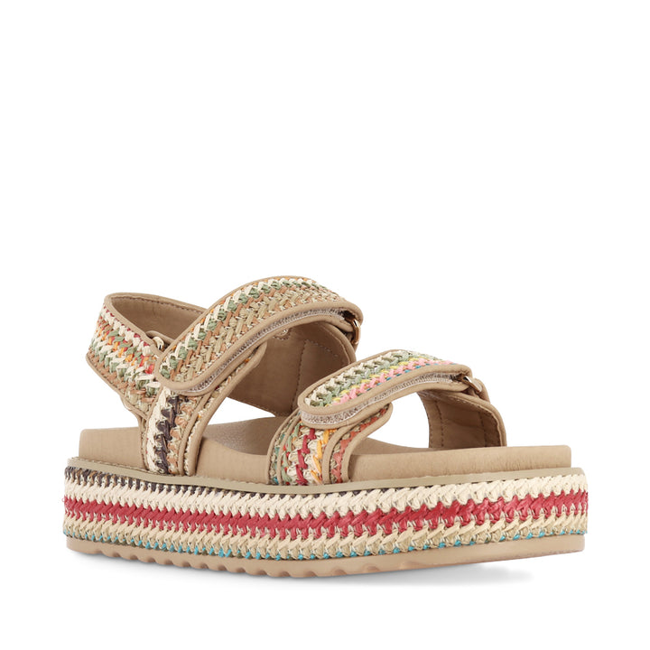 BRIDGETT - NATURAL MULTI WOVEN LEATHER