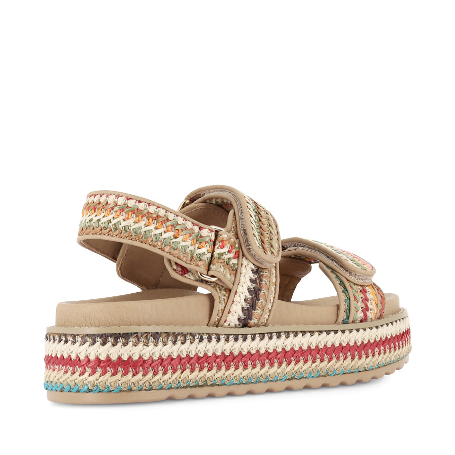 BRIDGETT - NATURAL MULTI WOVEN LEATHER