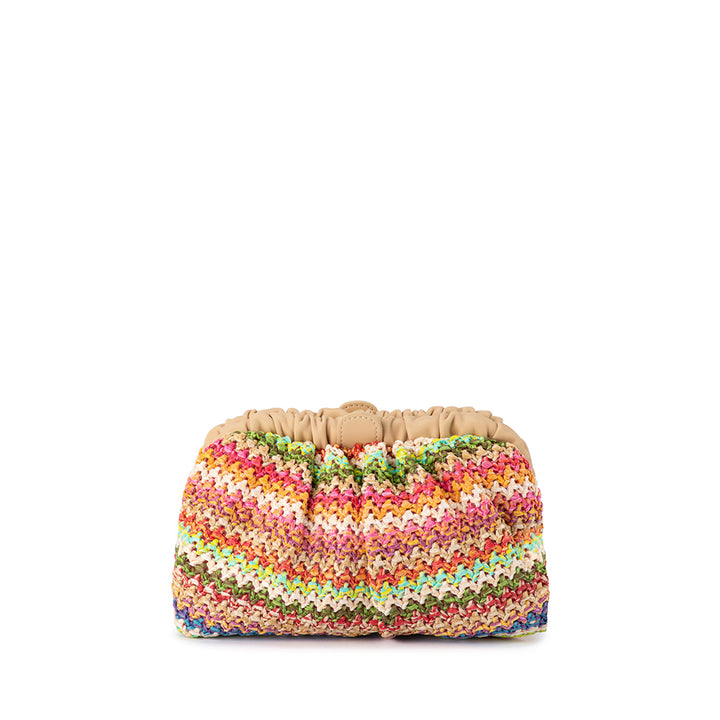 AMALIA PETITE GATHERED CLUTCH - MULTI