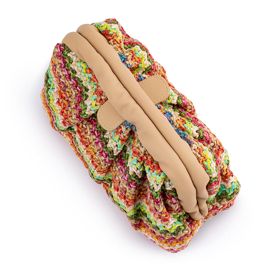 AMALIA PETITE GATHERED CLUTCH - MULTI