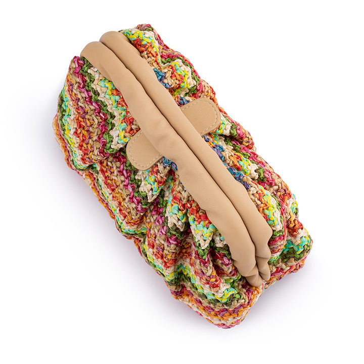 AMALIA PETITE GATHERED CLUTCH - MULTI