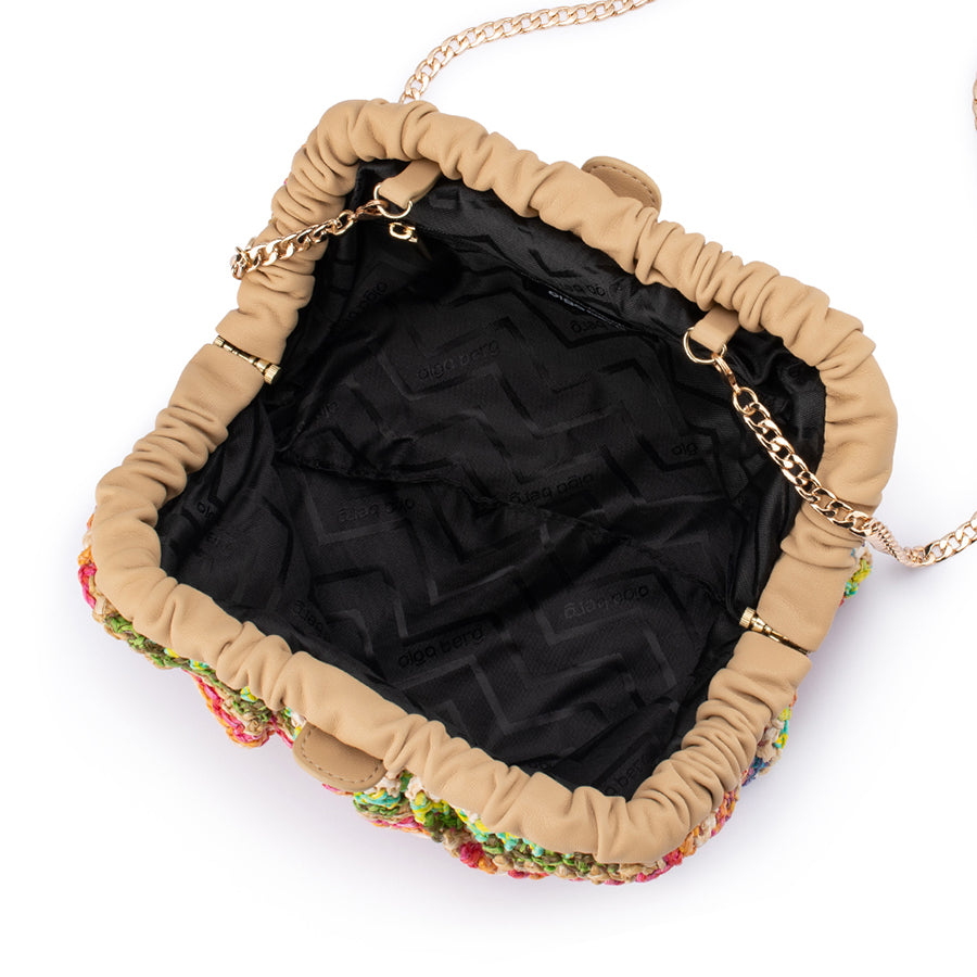 AMALIA PETITE GATHERED CLUTCH - MULTI