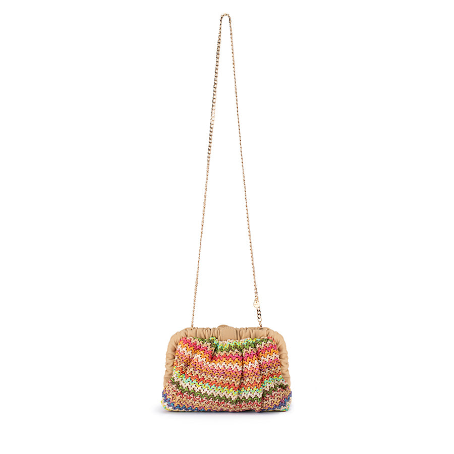AMALIA PETITE GATHERED CLUTCH - MULTI