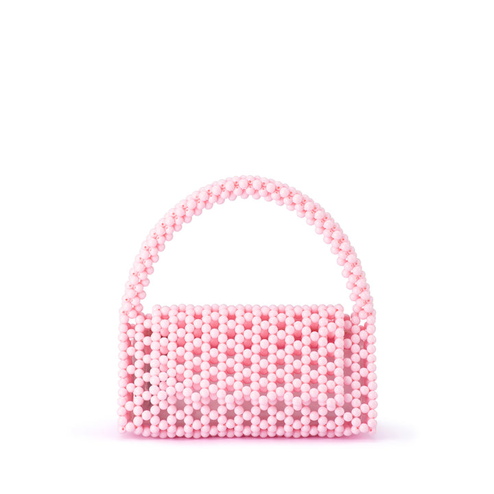 AMRITA BEAD TOP HANDLE BAG - PINK