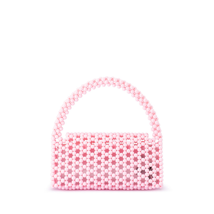 AMRITA BEAD TOP HANDLE BAG - PINK