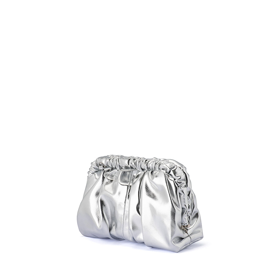 BETTY METALLIC CLUTCH - SILVER