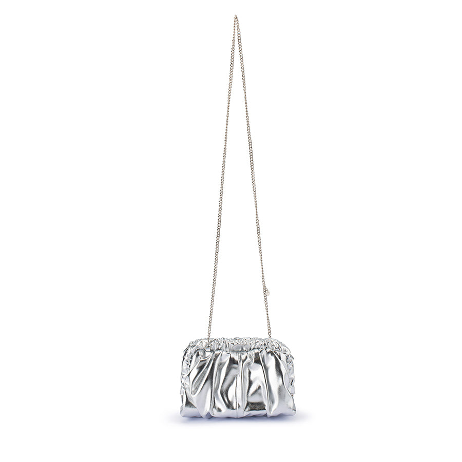 BETTY METALLIC CLUTCH - SILVER