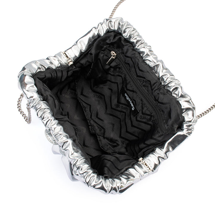 BETTY METALLIC CLUTCH - SILVER