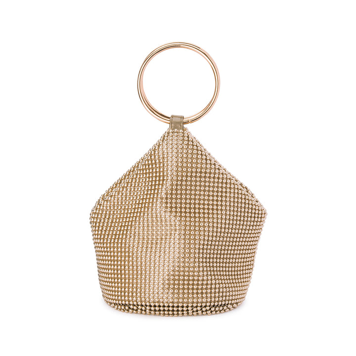 BIANCA BALL MESH HANDLE BAG - GOLD