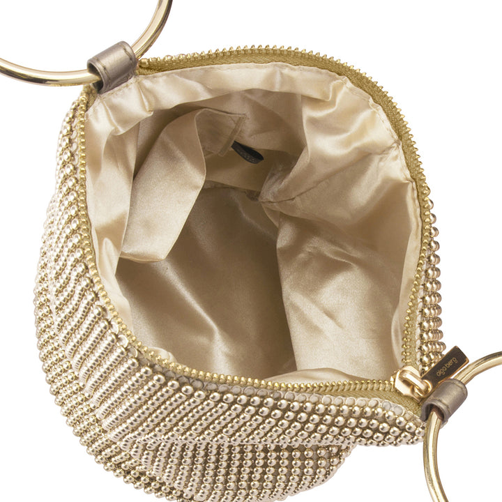BIANCA BALL MESH HANDLE BAG - GOLD