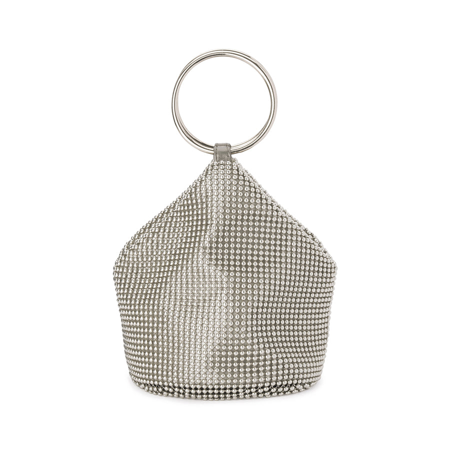 BIANCA BALL MESH HANDLE BAG - SILVER