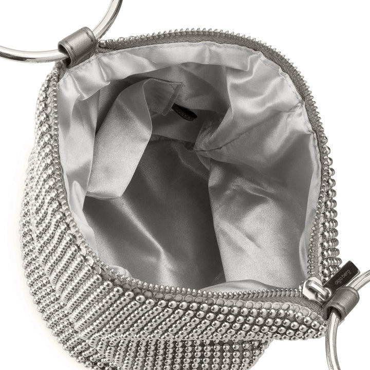 BIANCA BALL MESH HANDLE BAG - SILVER