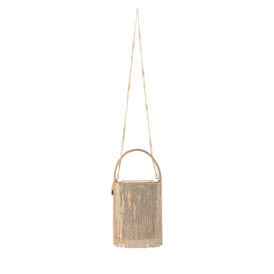 BILLIE CRYSTAL FRINGE BAG - RAINBOW
