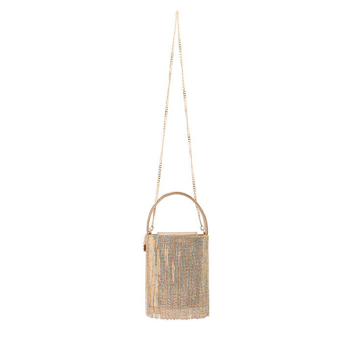 BILLIE CRYSTAL FRINGE BAG - RAINBOW