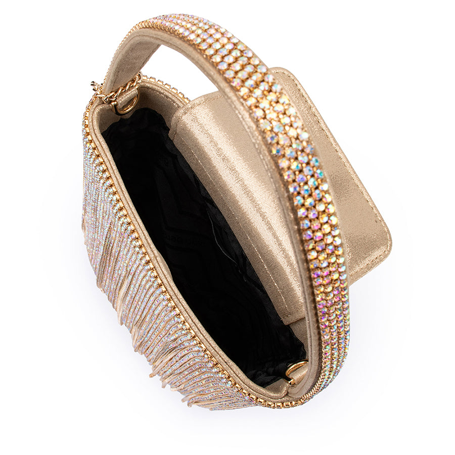 BILLIE CRYSTAL FRINGE BAG - RAINBOW
