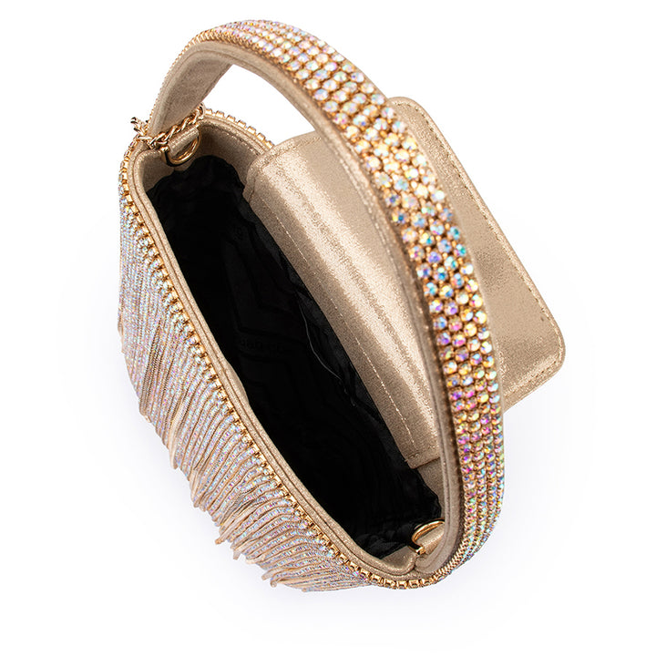 BILLIE CRYSTAL FRINGE BAG - RAINBOW