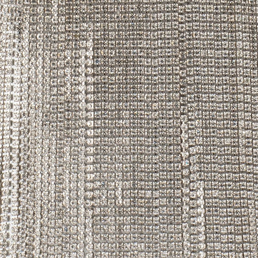 BILLIE CRYSTAL FRINGE BAG - SILVER